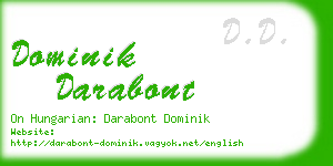 dominik darabont business card